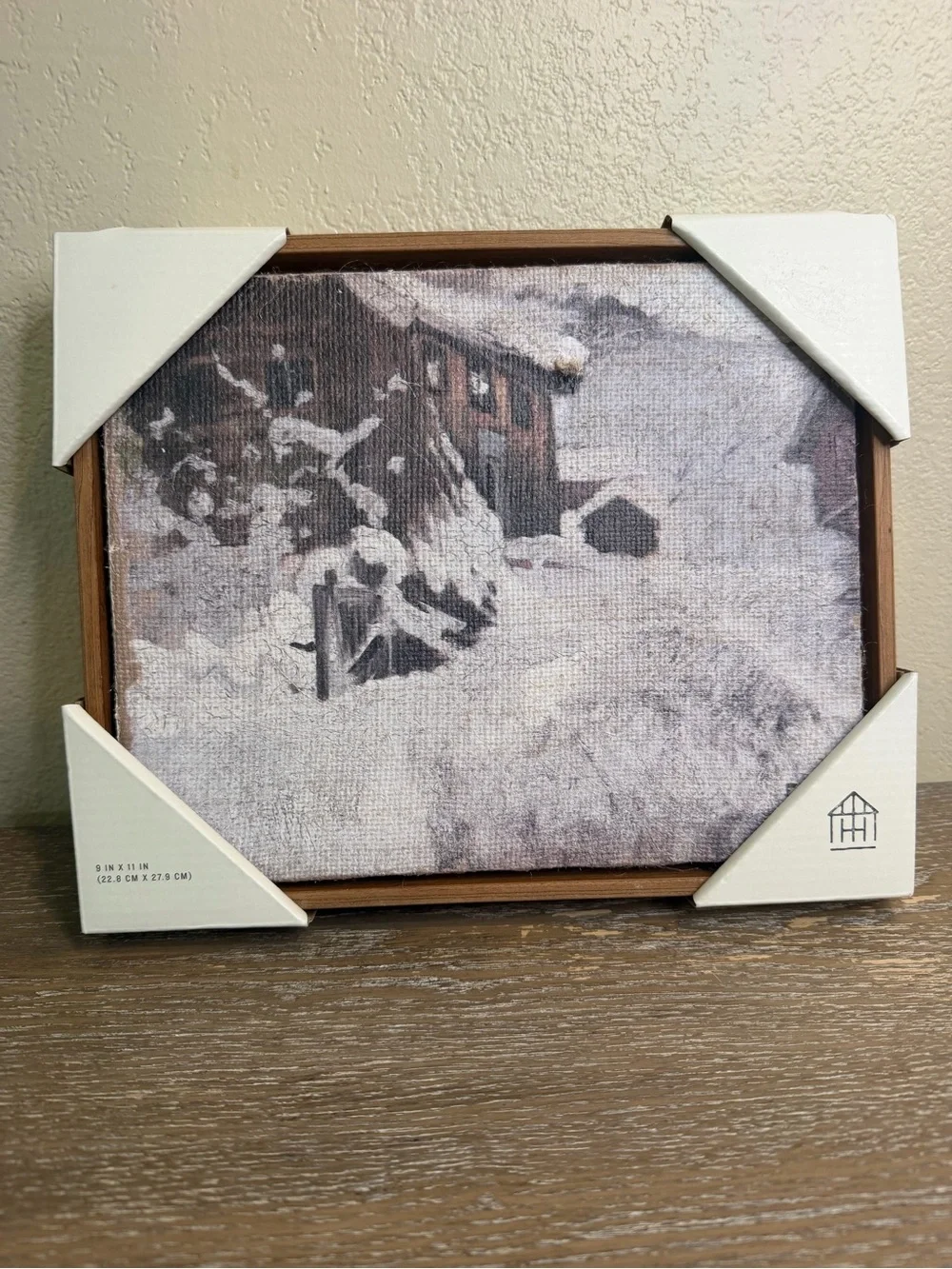 Snowy Cottage Burlap Wall Art from Hearth & Hand™ with Magnolia